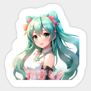 Hatsune Miku Kanji Design Sticker